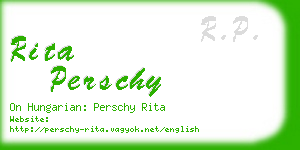 rita perschy business card